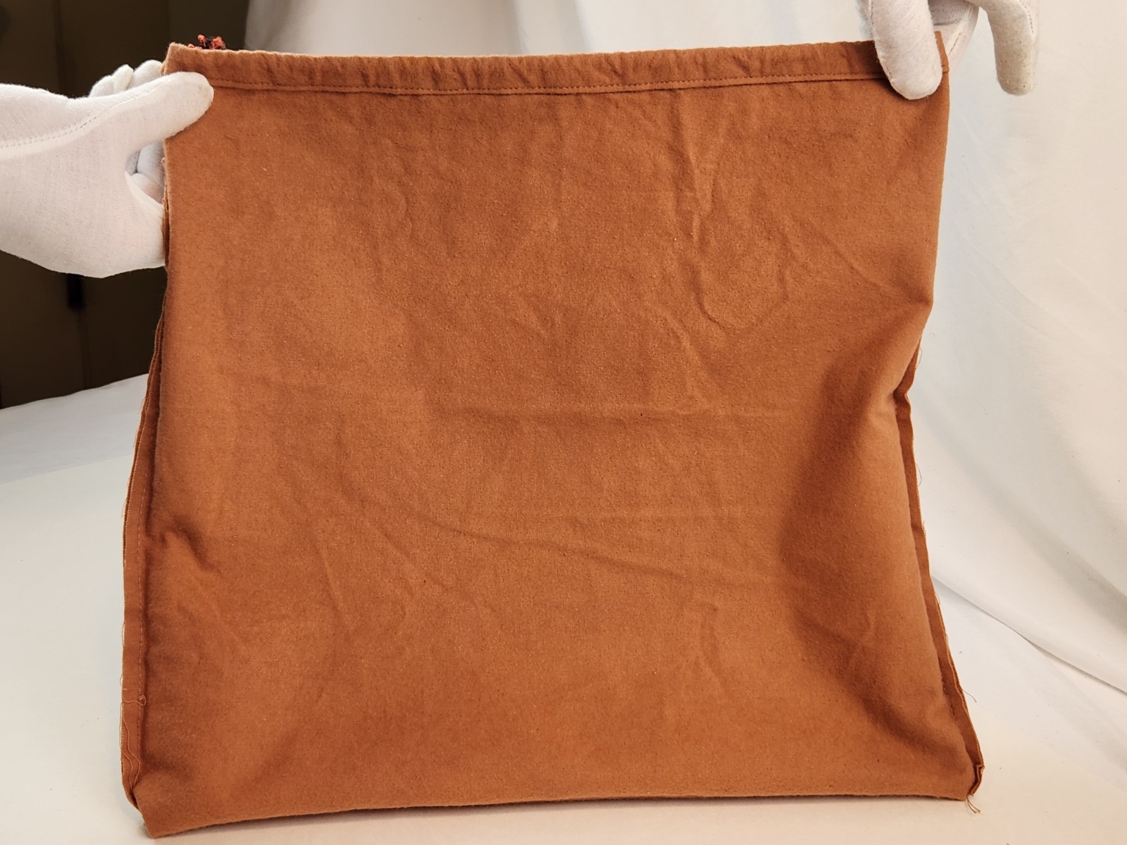 Authentic Loewe Dust Bag ONLY Drawstring 14.5 x 15.5″ Logo Brown Storing Closure