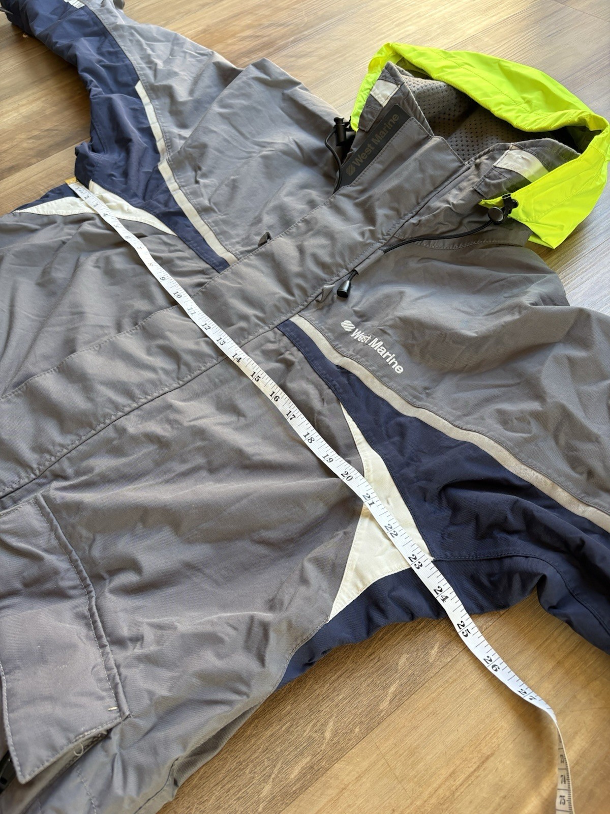 West Marine Third Reef Men’s Sailing Boating Waterproof Jacket Size M Gray