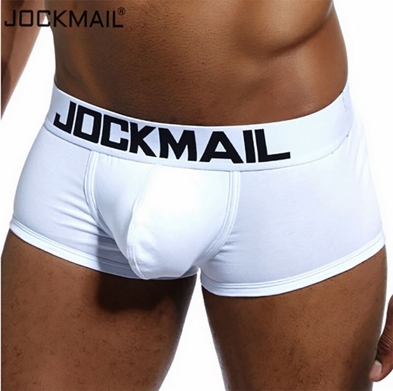 JOCKMAIL Boxer Shorts Men’s U Convex Underwear Cotton Bulge Pouch Trunks Panties