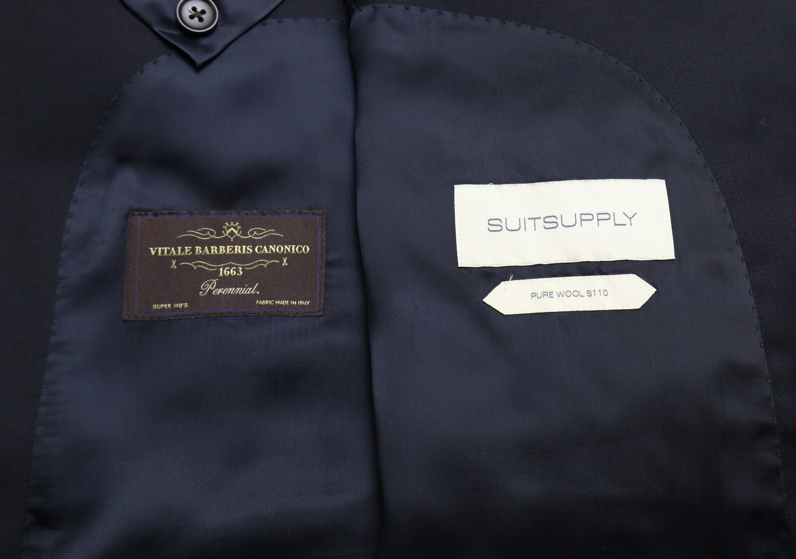 Suitsupply Havana Peak Jetted Slim Ferrara Soho Suit Mens UK 48/UK 46L 3 in 1