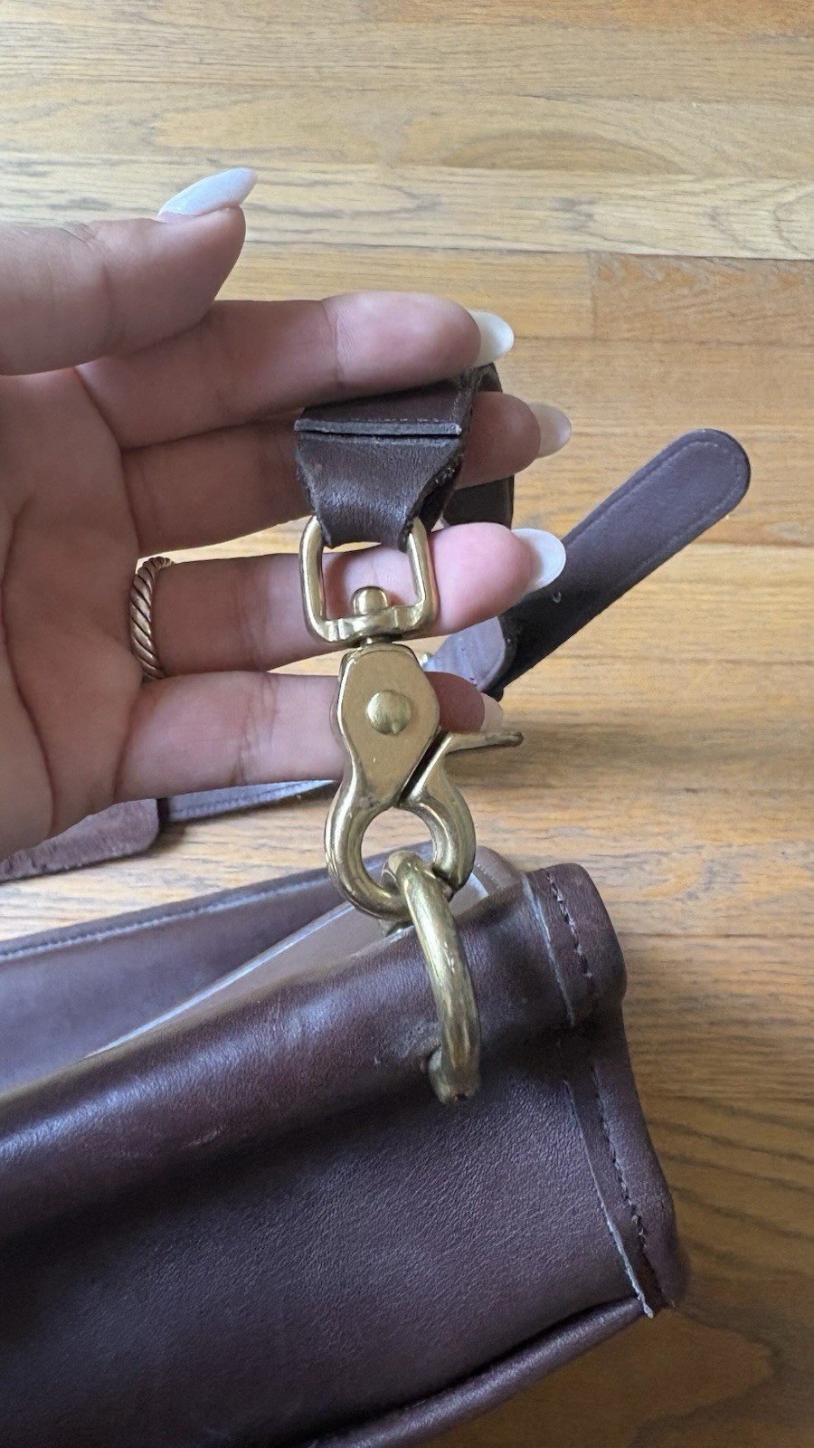 Vintage Dark Brown Full Grain Leather Coach Beekman Briefcase Style No 5266