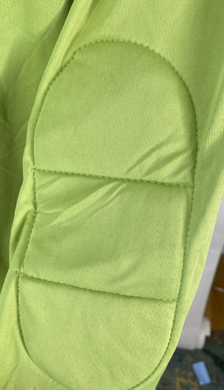 Ho Soccer Goalie Shirt Mens 2XL Green Never Beaten Long Sleeve Elbow Pads NEW