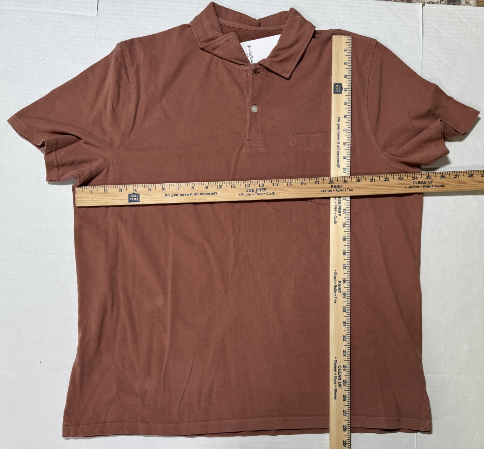 Goodfellow Copper Polo Shirt 100% Soft Cotton Men XL NEW NWT
