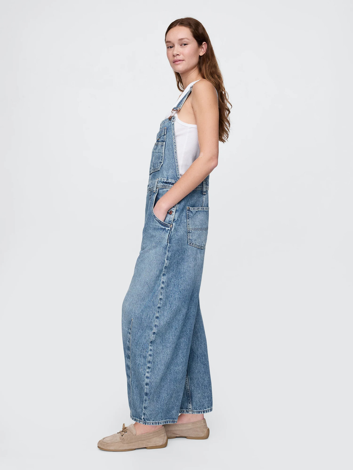 UltraSoft Denim Horseshoe Overalls(Medium indigo)-GAP|30940