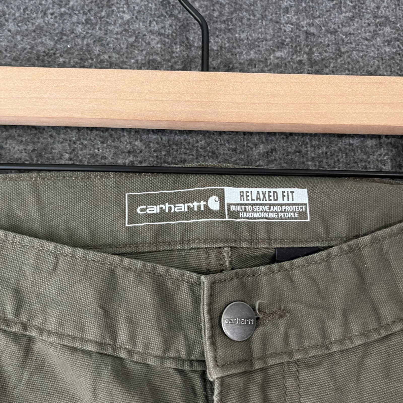 Carhartt 102802-217 Tarmac Green Relaxed Fit Double Knee Work Trousers W42 L34