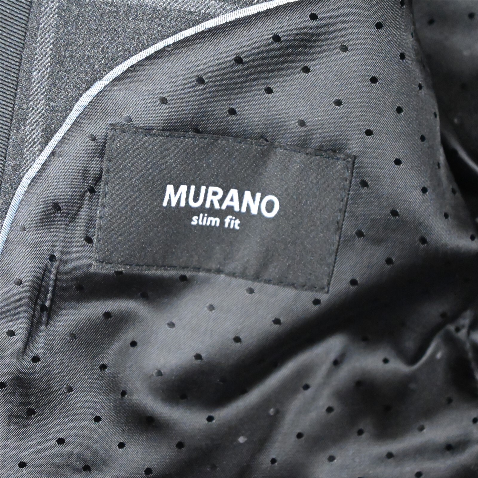 NEW Murano Large Gray Windowpane Slim Fit Mens Jacket Tuxedo Tux Smoking Coat