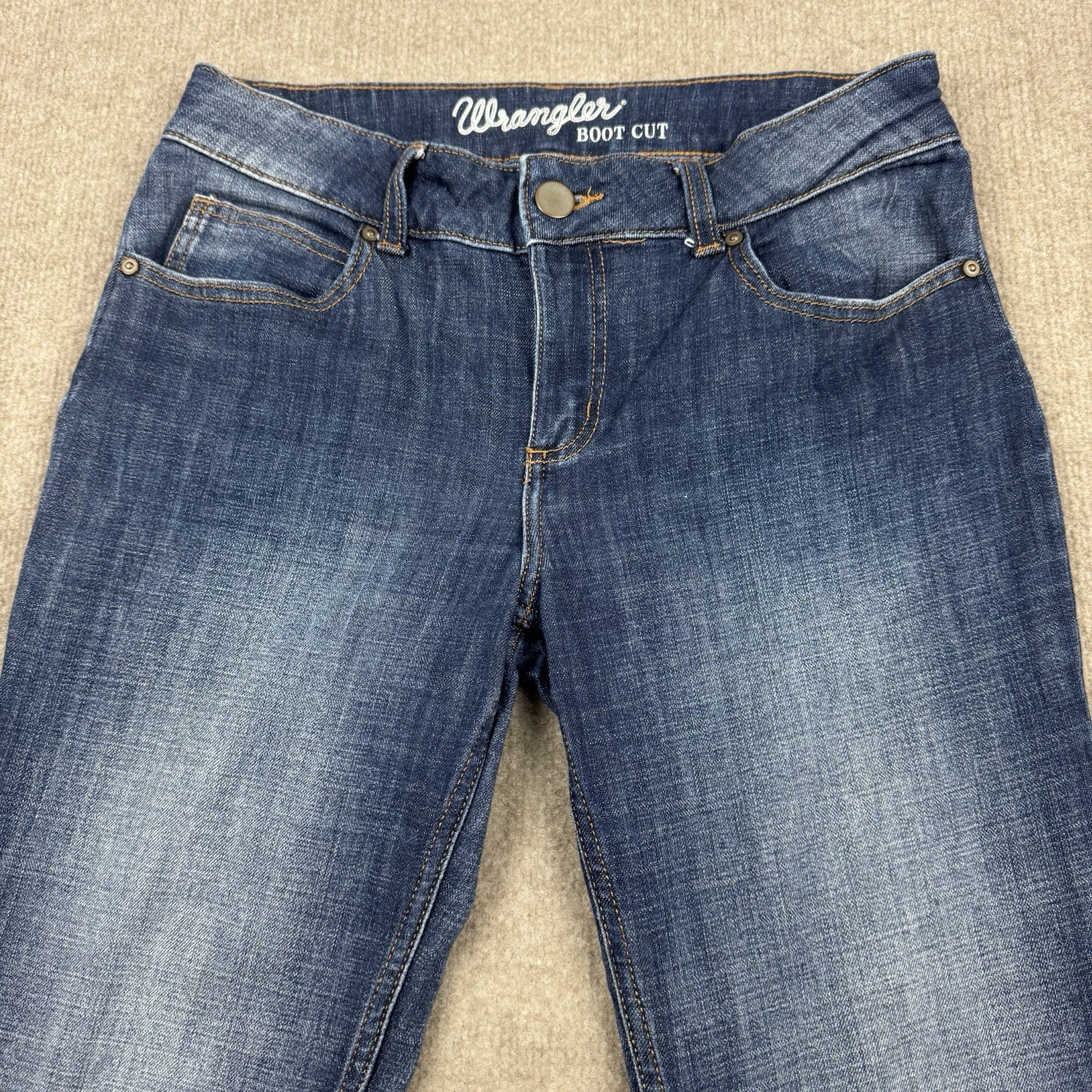 Wrangler Boot Cut Jeans Womens 7×34 Blue Stretch Denim Mid Rise Western 30×34