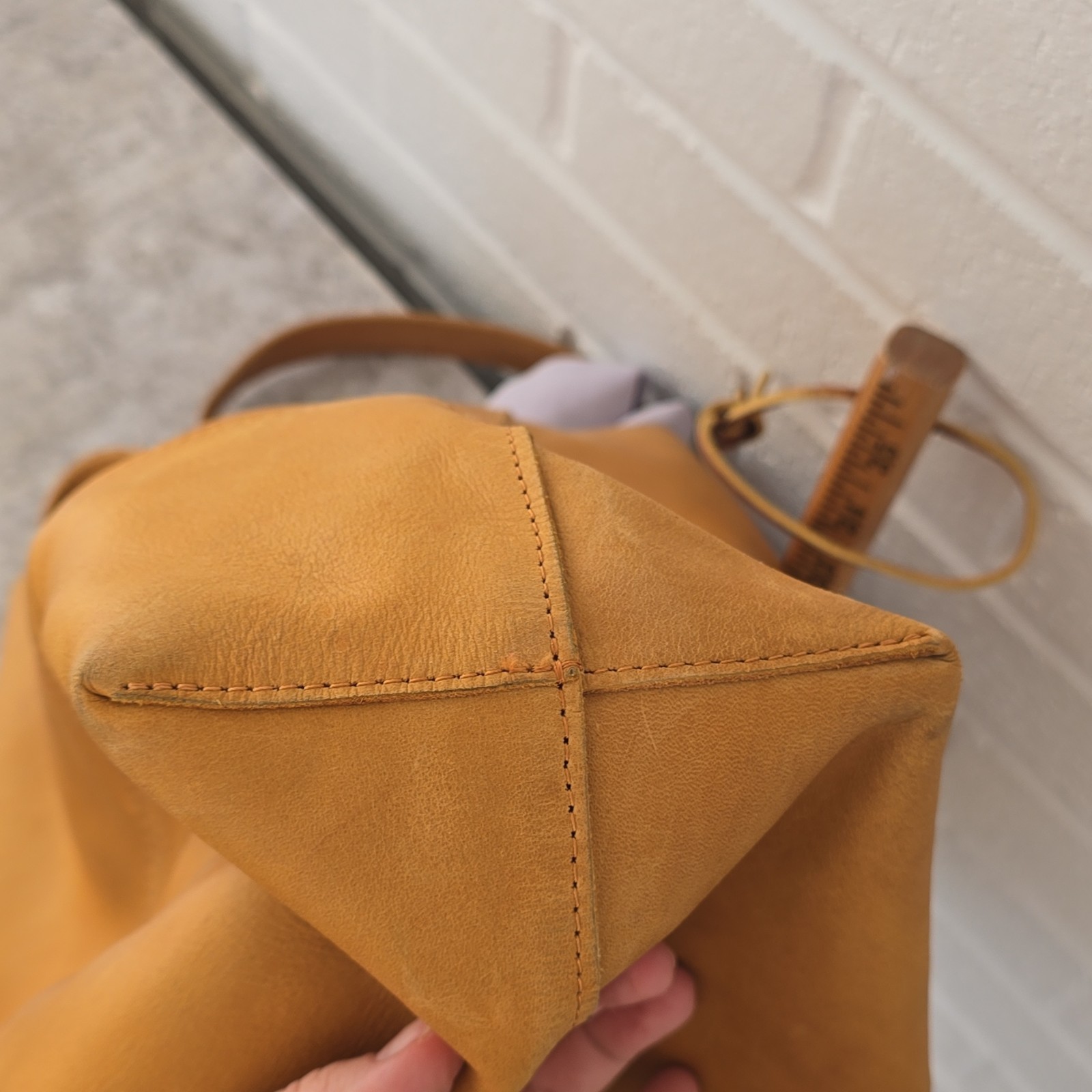 ABLE Mamuye Classic Tote – Cognac Stamped Initials