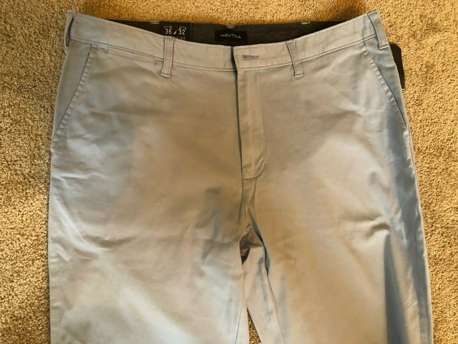 NWT Men’s Nautica Flat Front Classic Fit Deck Pants Chino Waist 34/36/38″