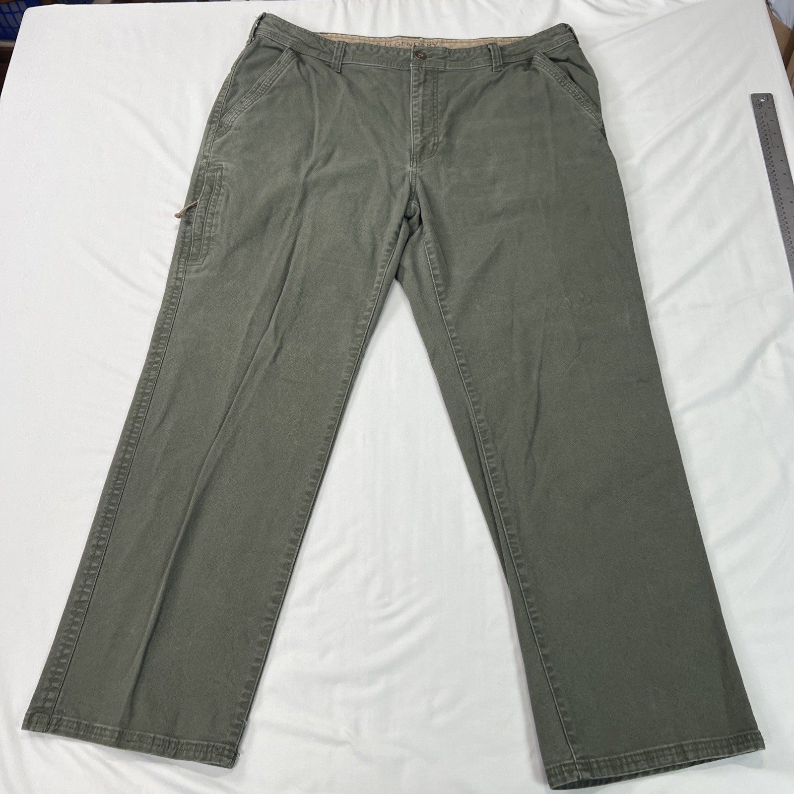 Legendary Outfitters Canvas Pant Mens 40×30 Tag 40×32 Green Outdoor Workwear