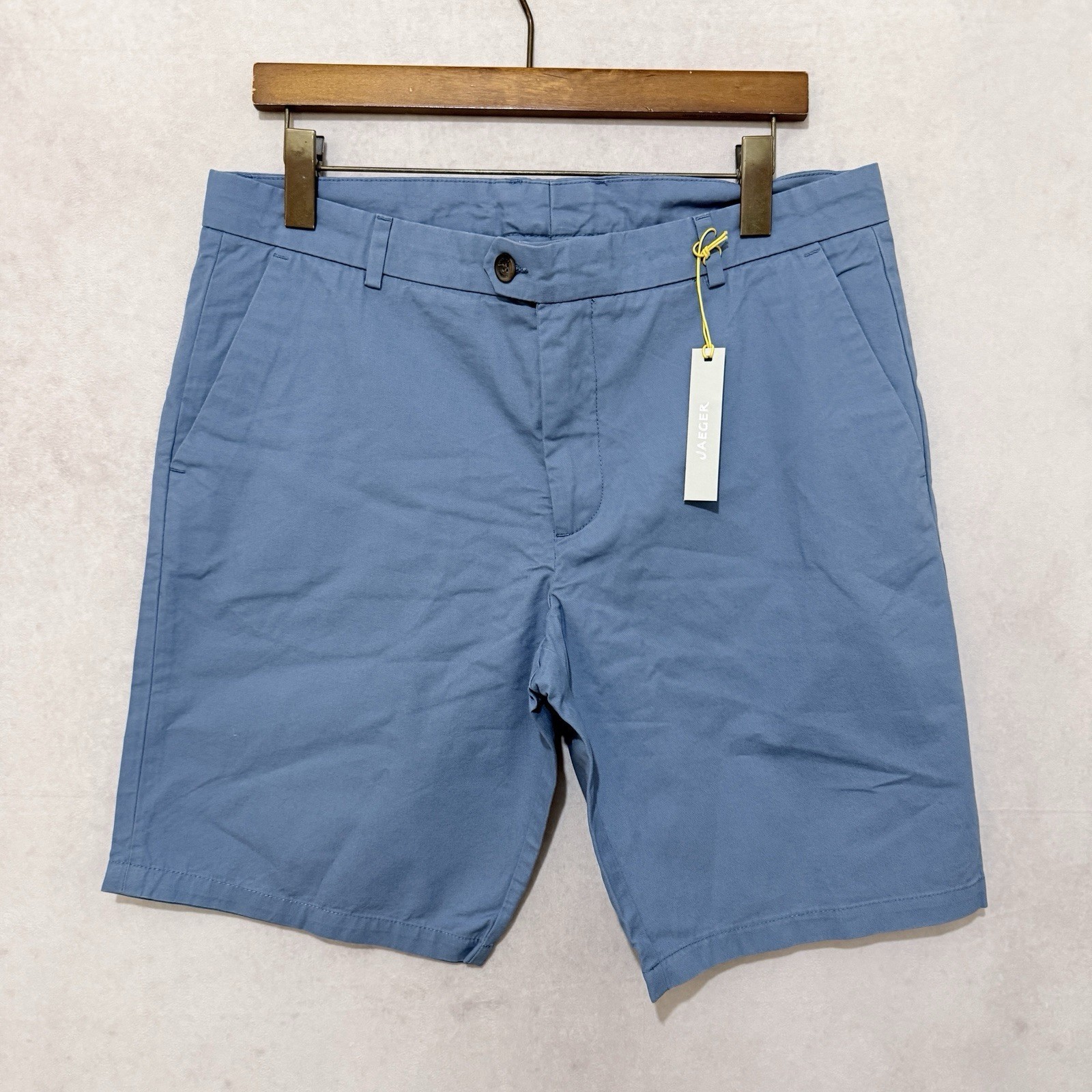 Jaeger Mens Blue Cotton Chino Shorts Smart Casual Summer W30 to W42 RRP £69