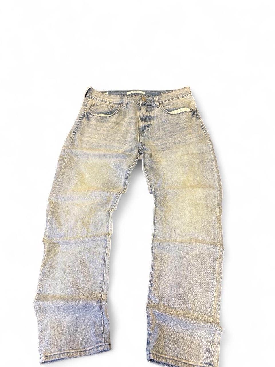 PacSun Men’s Slim Taper Jeans Blue Light Wash Stretch Denim 5-Pocket Button