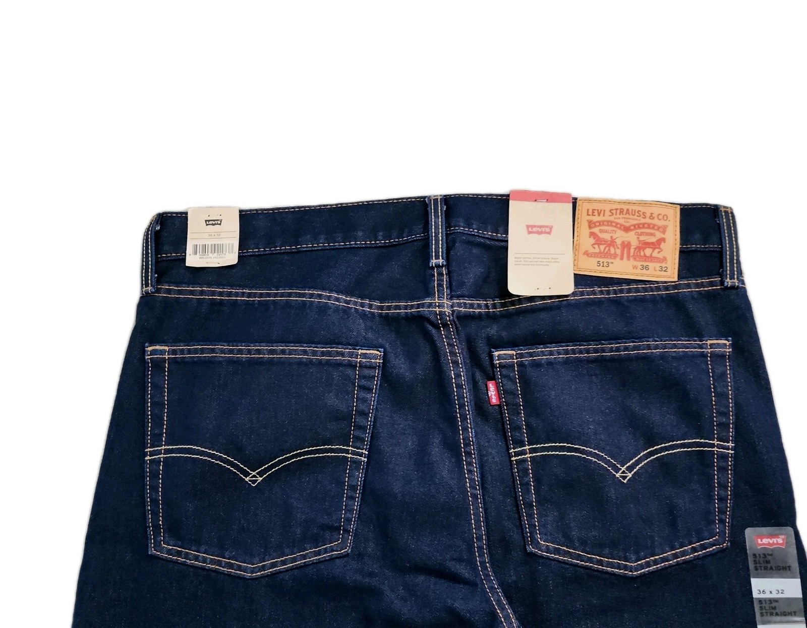 Levi’s 513 Men’s Slim Straight Fit 36×32 Dark Blue 085133175 NWT MSRP $69.50
