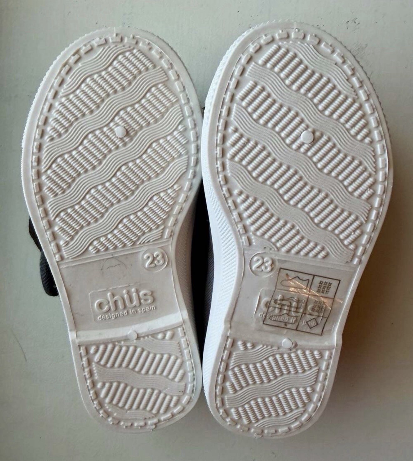 Chus Athena CH02 Toddler Mary Jane Canvas Shoes Grey EU 23 US 7