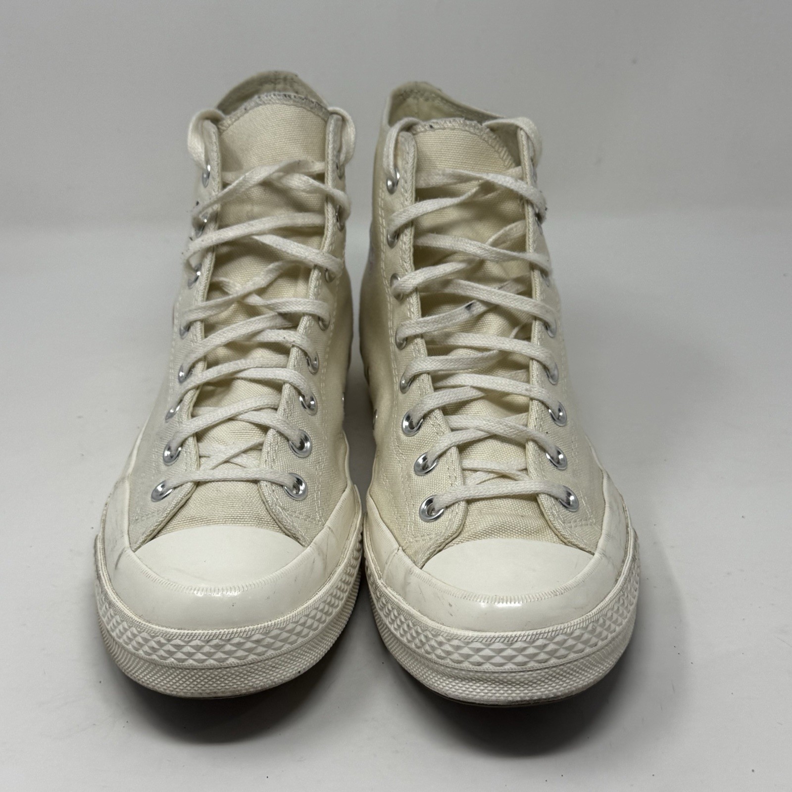 Converse x Comme des Garcons Play Chuck 70 Hi Mens 10 White Grunge Skate Shoes