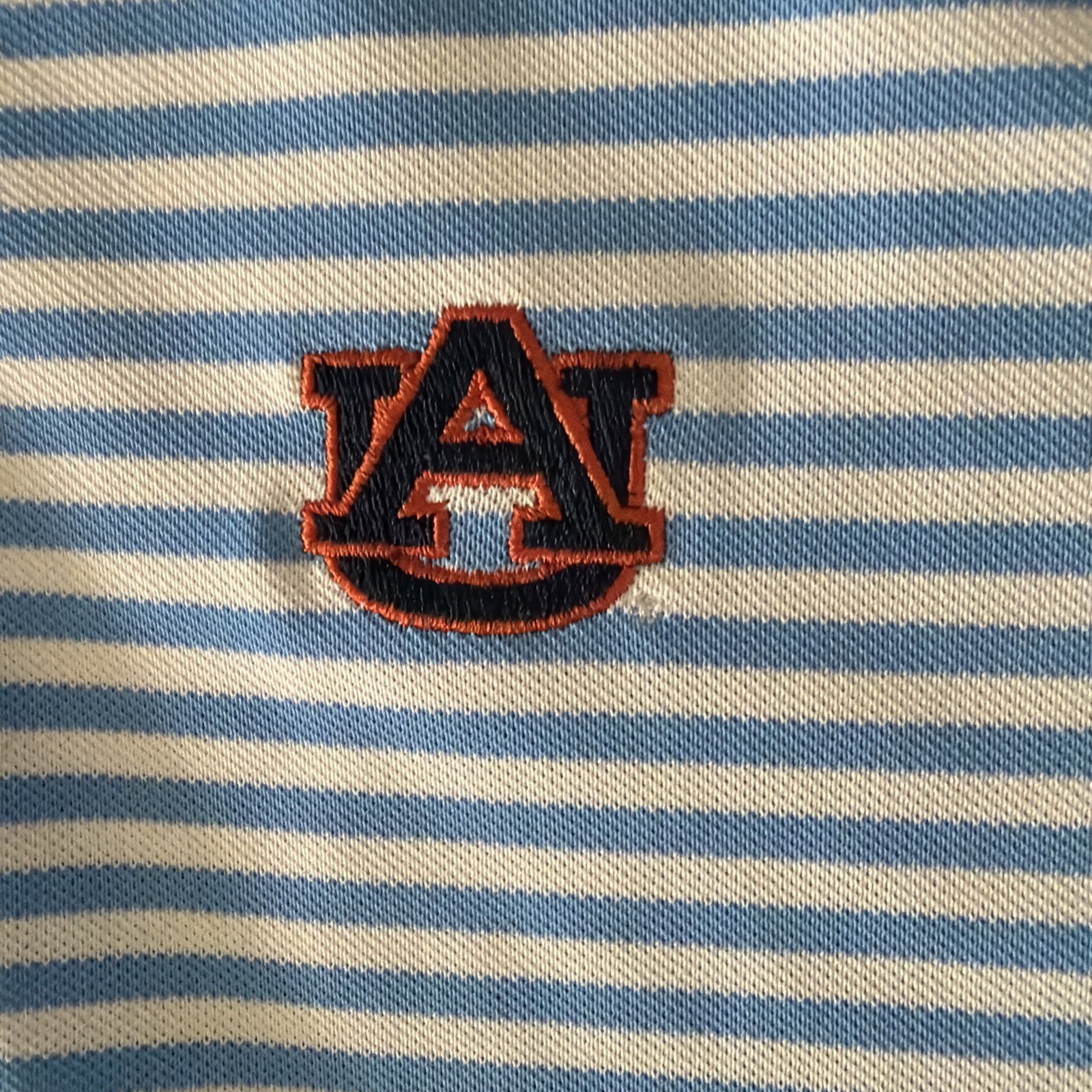 Auburn University Cutter & Buck Mens XL Blue Striped Polo