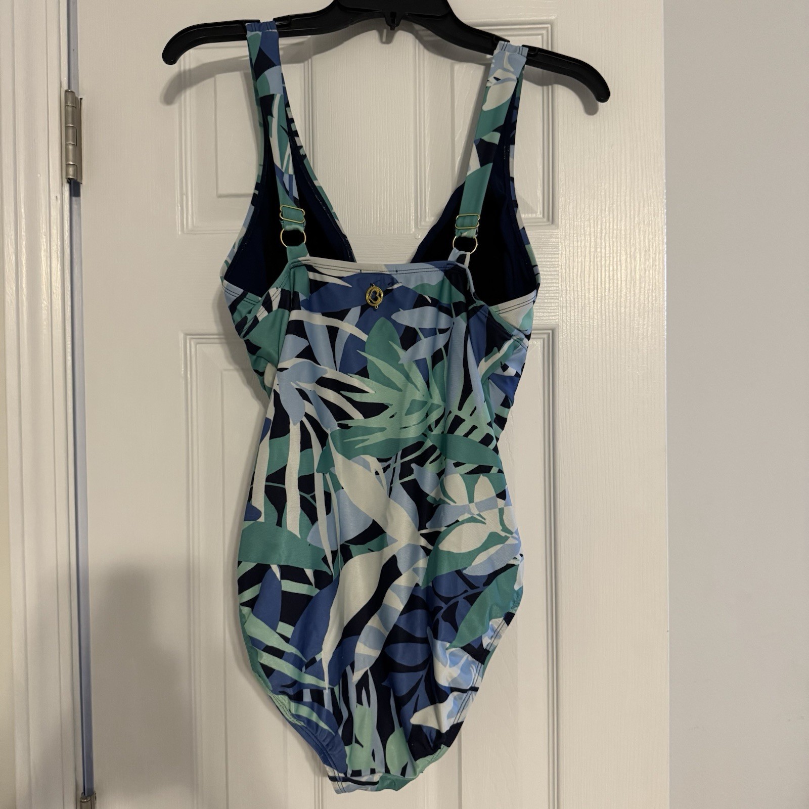 Kathy Ireland Tropical Print Scoop Back One Piece Swimsuit 12
