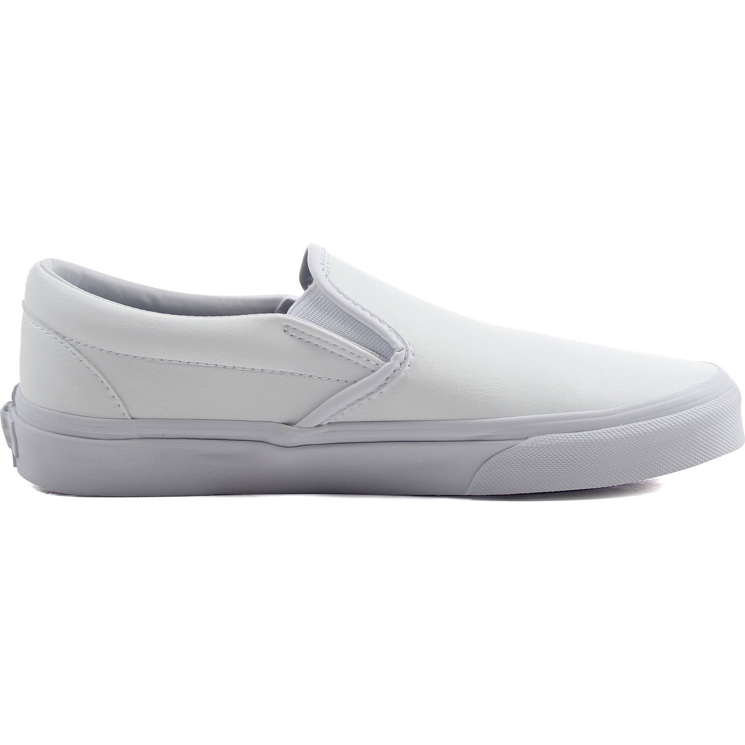 Vans Unisex Adult CLASSIC SLIPON Leather Shoes | (Classic Tumble) True White |