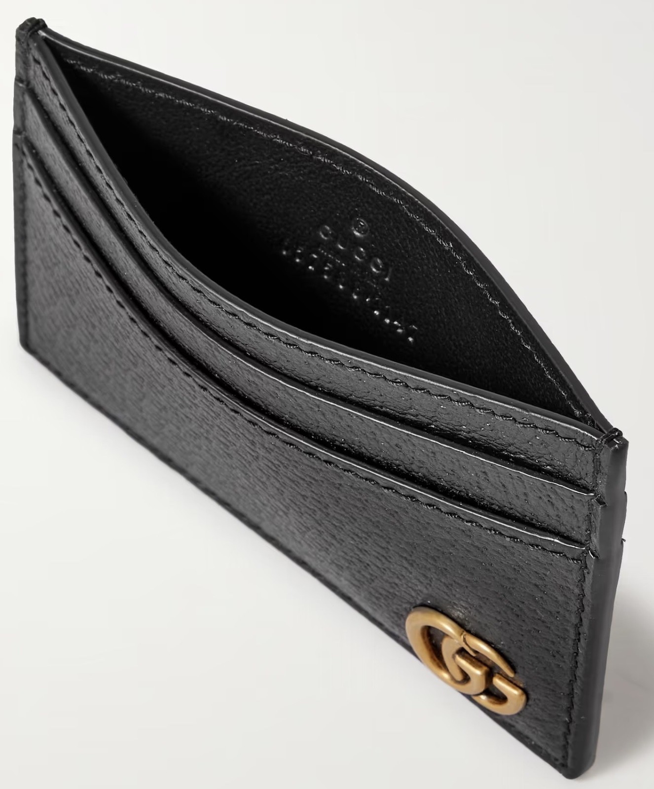 GUCCI MARMONT BLACK GG LEATHER WALLET CARD CASE HOLDER