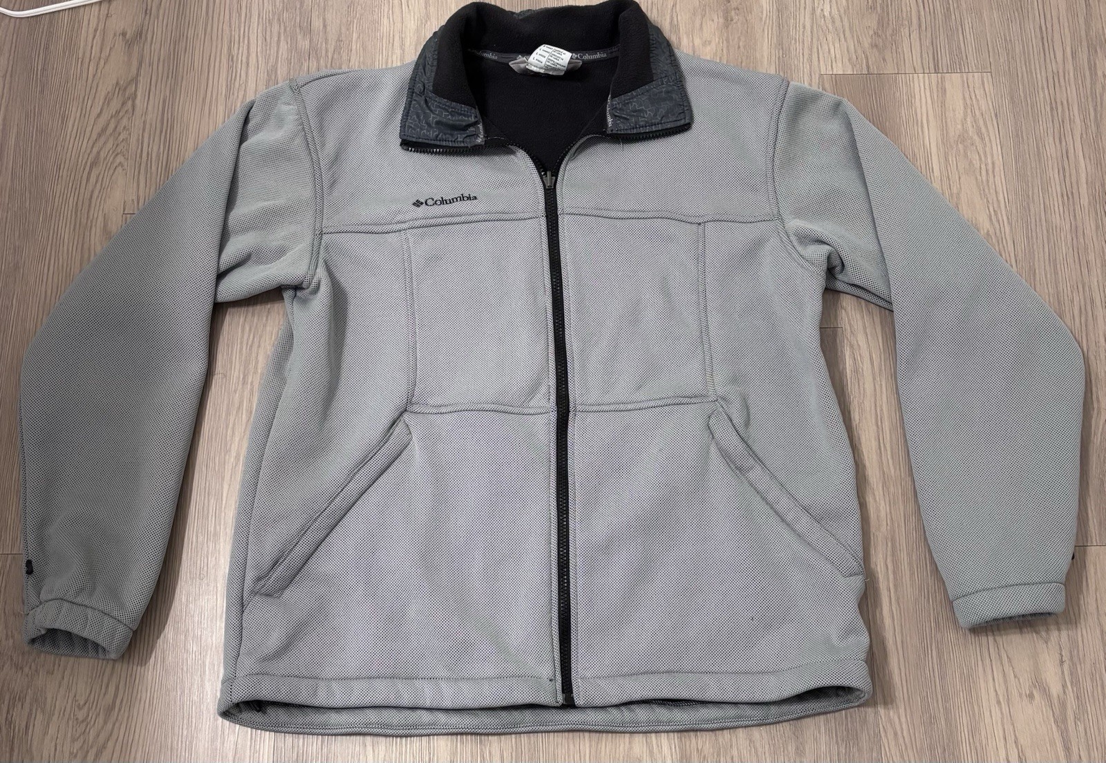 Columbia Jacket Mens L Black Full Zip 2in1 Shell With Detachable Liner