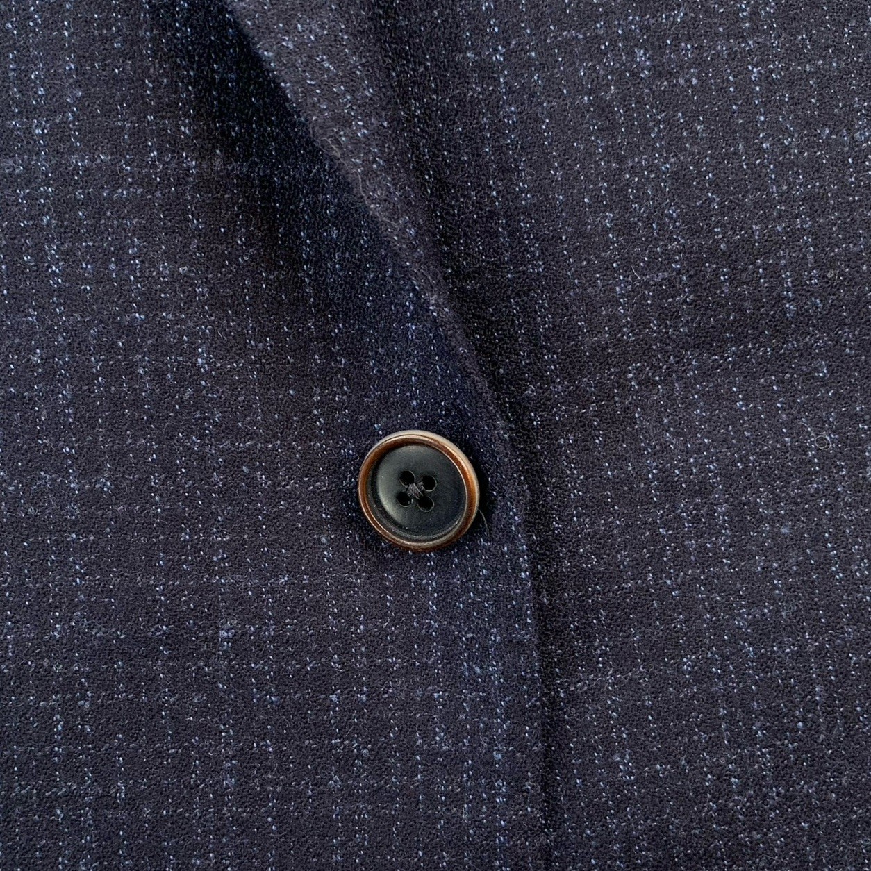 Mens 42 R Samuelsohn 1929 Navy Blue Speckled Flannel Knit Patch Pocket Blazer