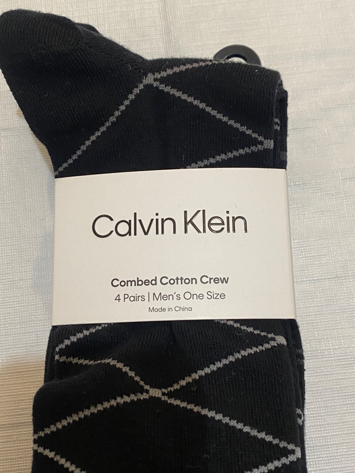 Calvin Klein MENS 4PK MULTI PATTERN ASSORTED DRESS CREW CKM221DR03