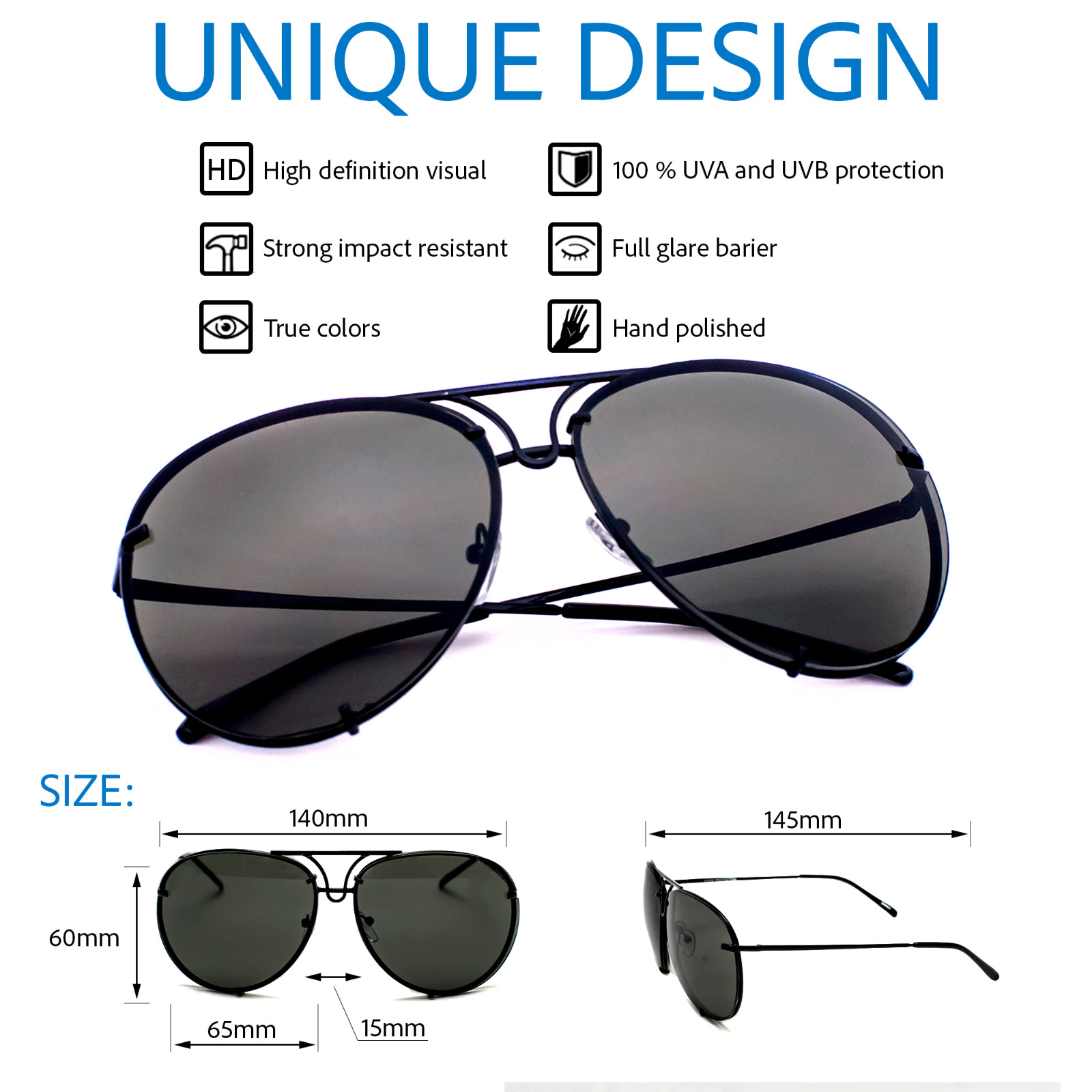 Aviator Super Poshe GRADIENT Twirl Metal Design Frames MEN Sunglasses Gafas SHAD