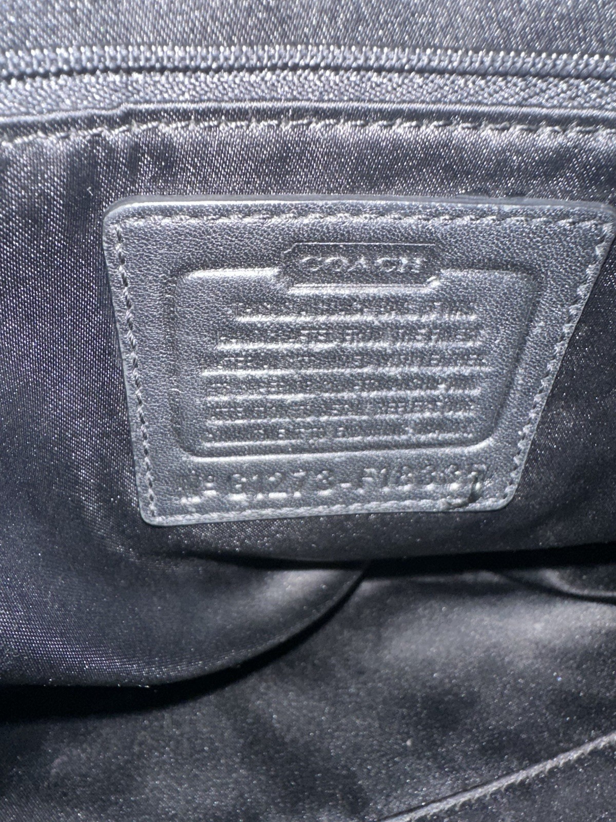 AUTHENTIC COACH LOGO LAURA SIGNATURE LARGE BAG TOTE PURSE F18335 BLACK