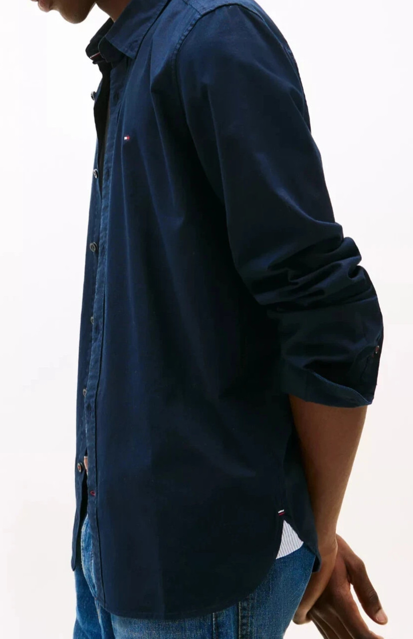 Tommy Hilfiger Men’s Dark Blue Regular Fit Stretch Oxford Shirt (78JA251) M/L/XL