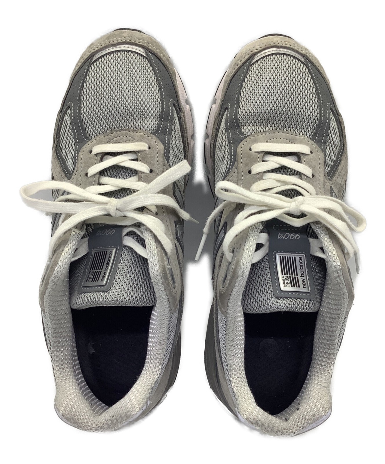 NEW BALANCE Low-Cut Sneakers U990GR4 US8 White