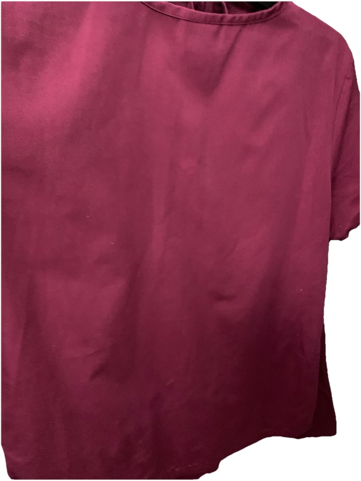Vital Threads Color Burgundy Scrub Top and Pants Set Short Sleeves M