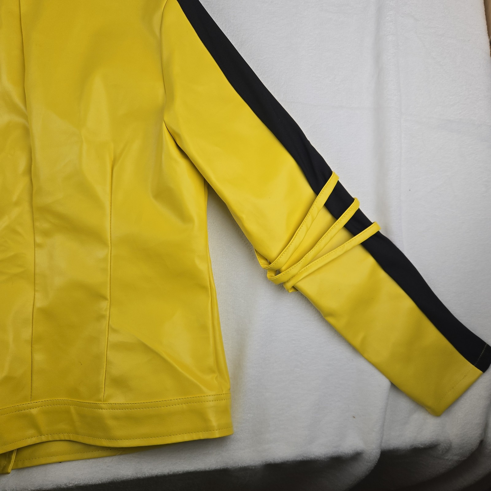 Kill Bill Vol I &II Miramax Uma Costume Jacket Faux Leather Yellow Large Cosplay
