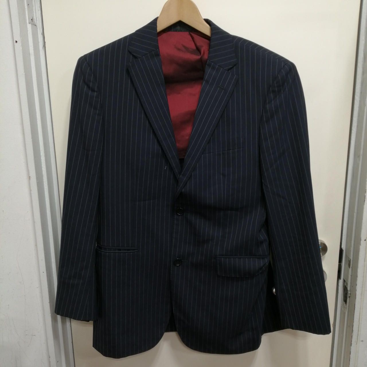 BURBERRY BLACK LABEL Striped Jacket NVYSBMD36-614-28 Used