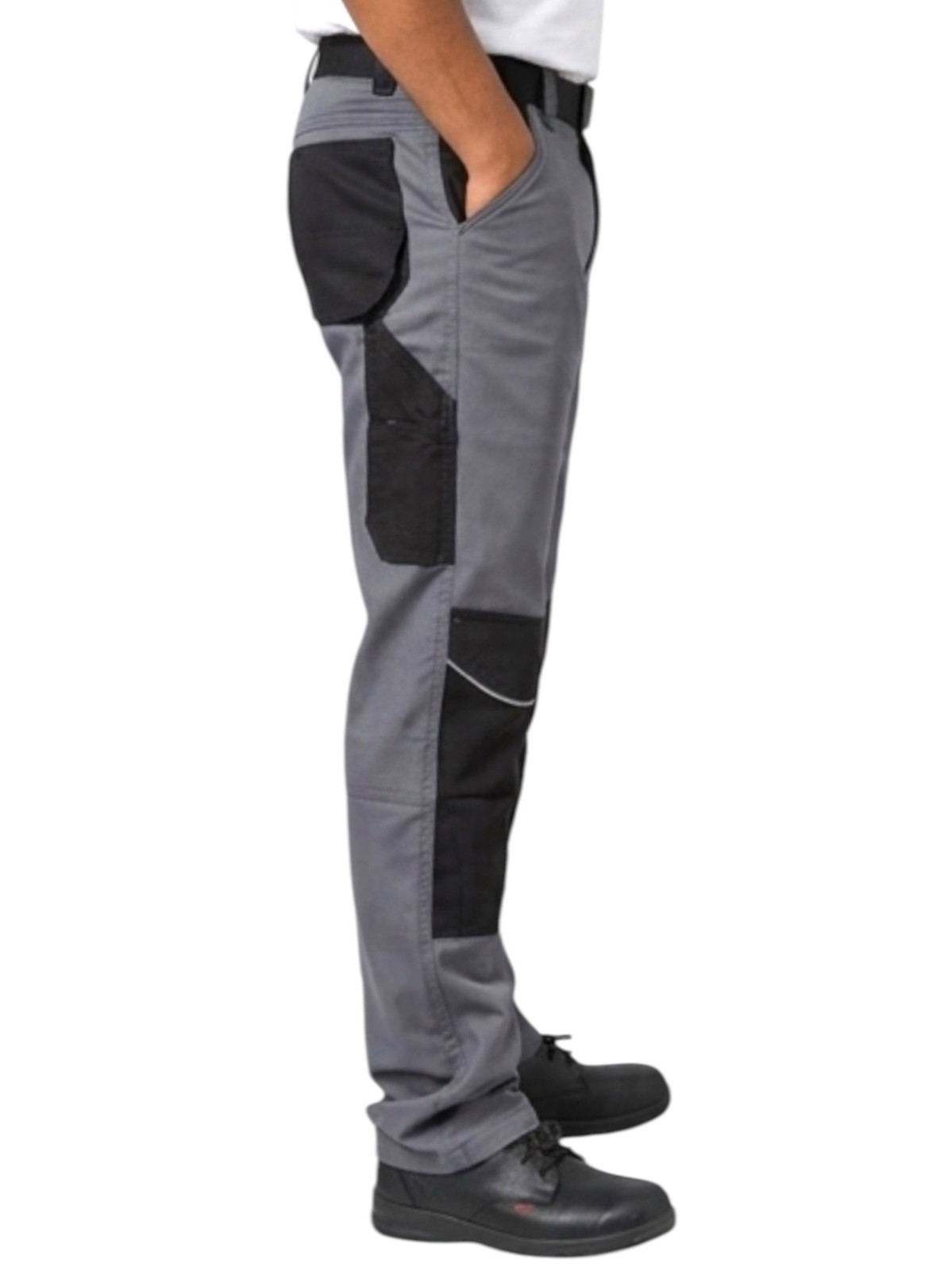 Mens Cargo Work Trousers With Knee Pads Pockets Safety Heavy Duty Combat Pants