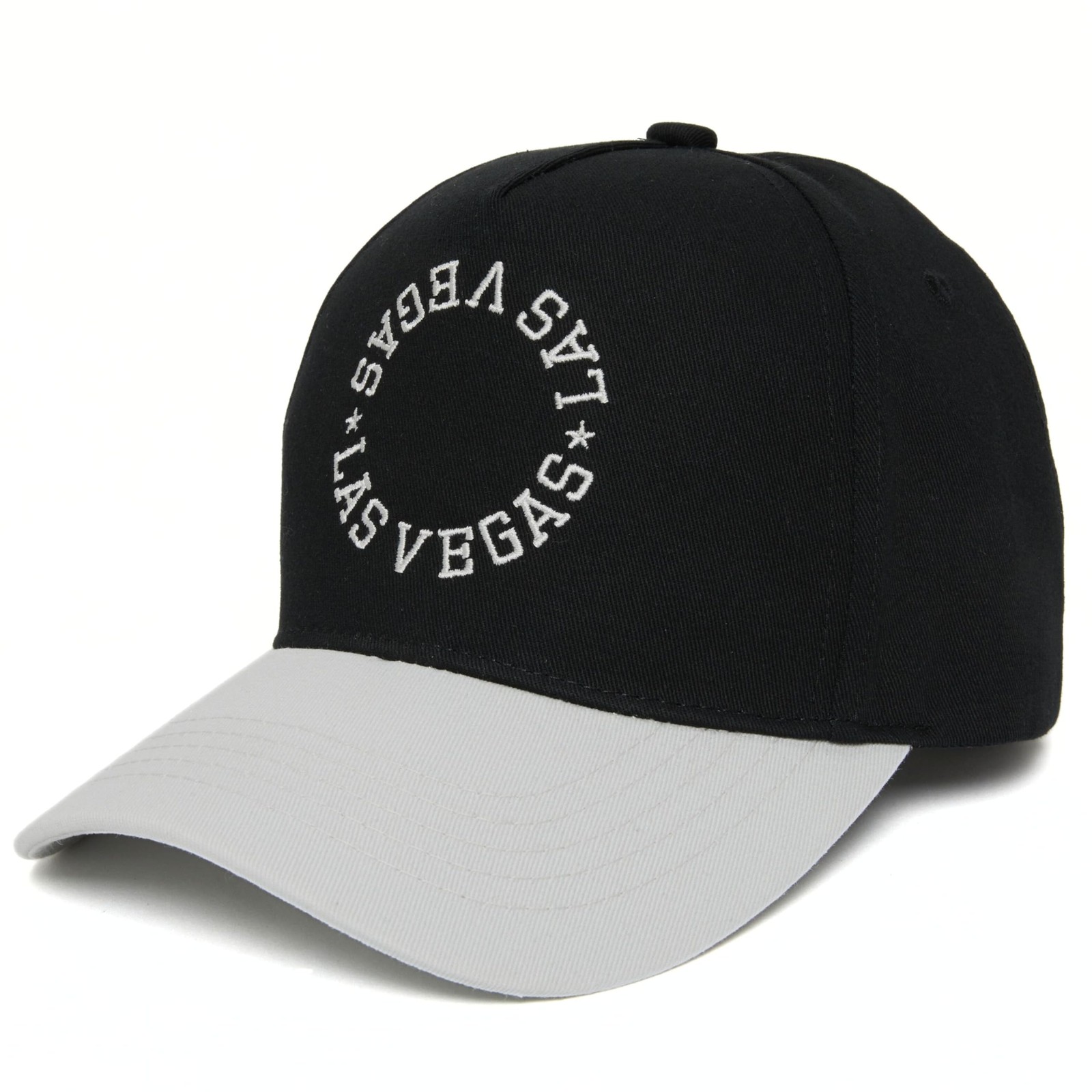 Funky Junque Embroidered City Circle One Size, Las Vegas – Black/Silver