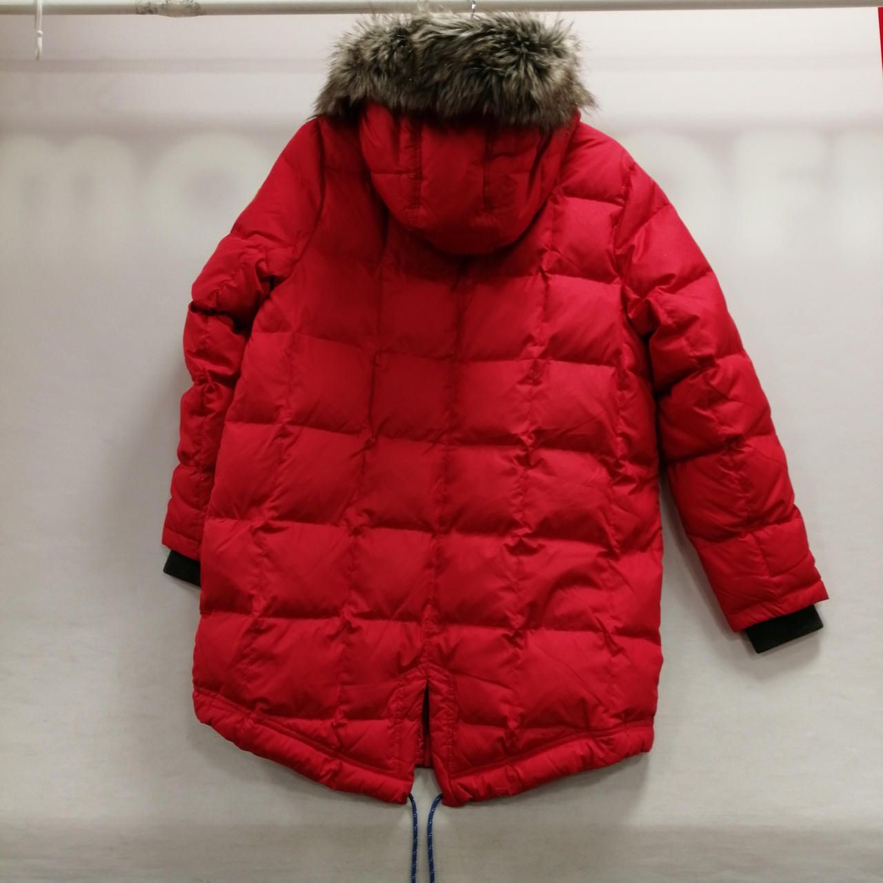 EDDIE BAUER Boa Hooded Down Jacket Red PL Immaculate Used
