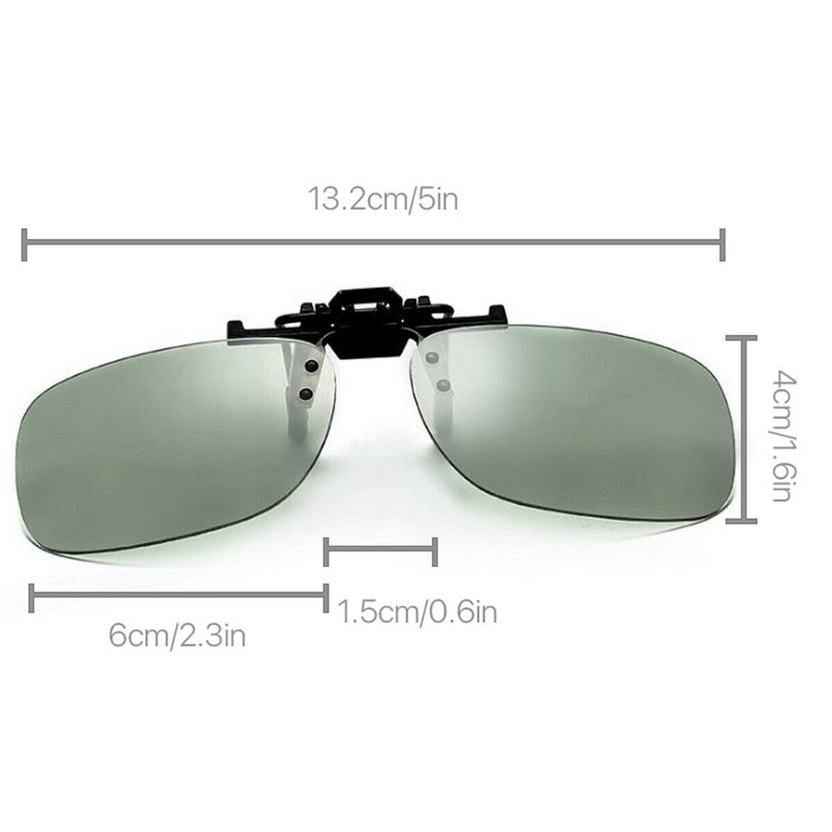Polarized Flip Up Clip On Sunglasses Unisex 100% UV Protection Fishing Driving