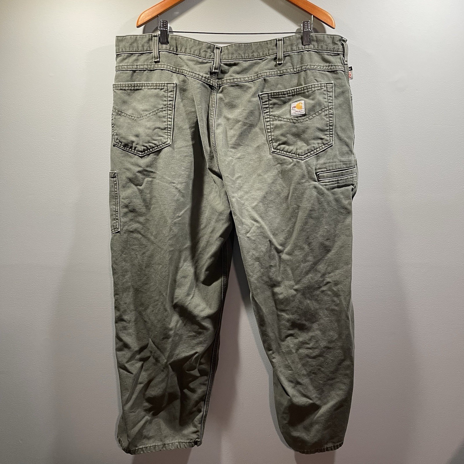 Carhartt FR Flame Resistant CAT 2 Pants Mens 44×32 Green Original Fit FRB159 MOS
