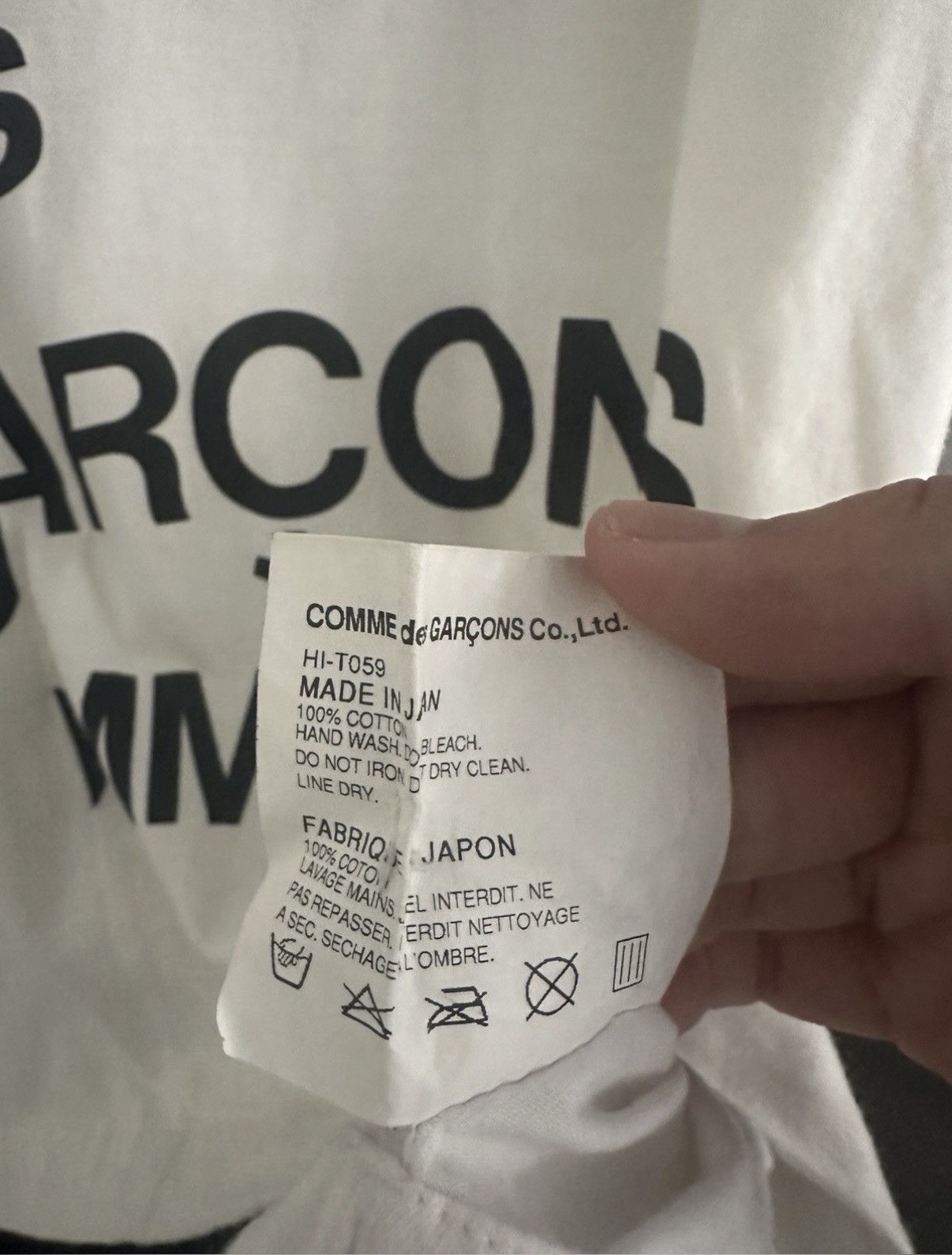 Comme des Garcons Homme Plus Split Logo T-Shirt