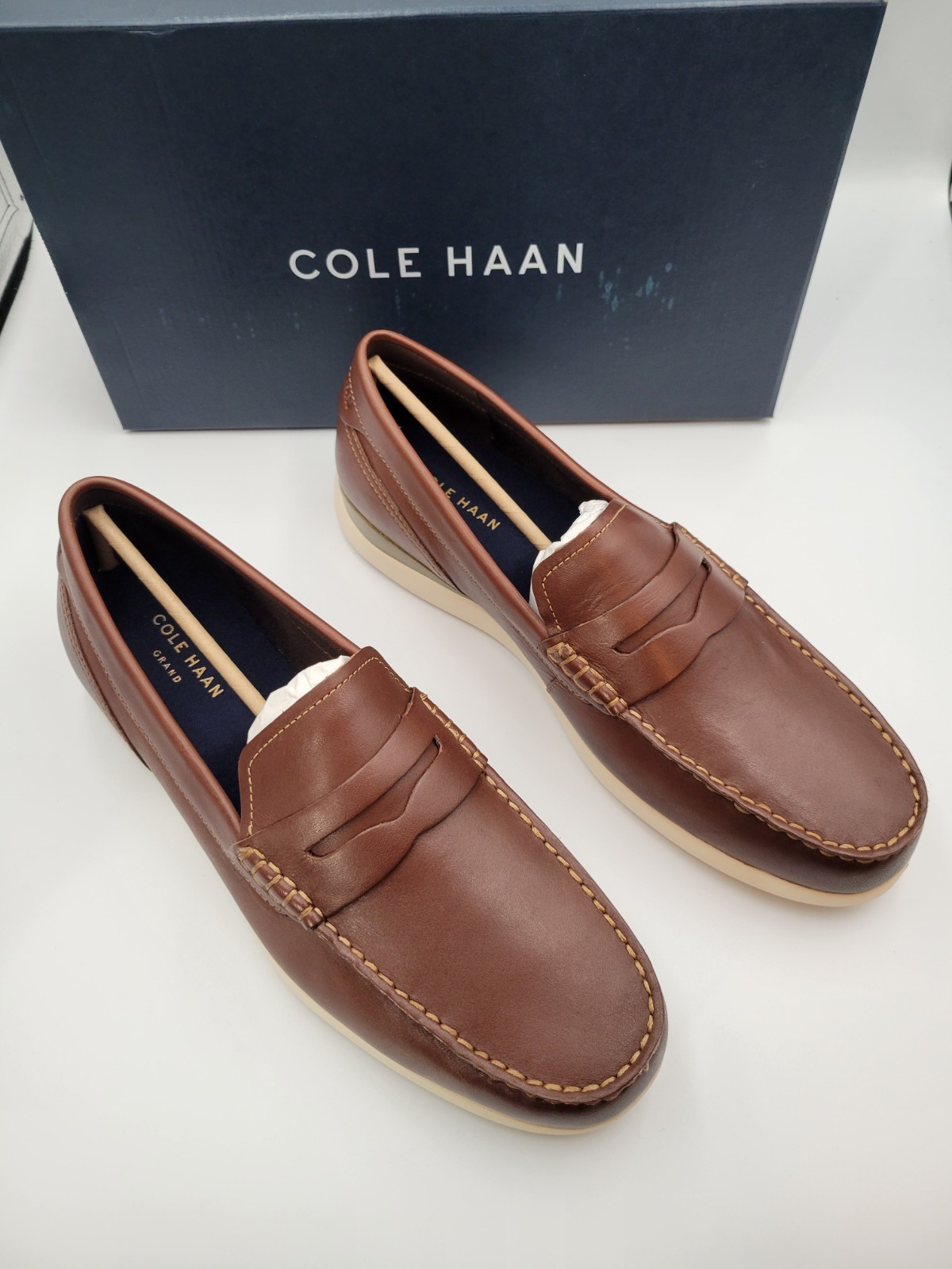 Cole Haan Grand Atlantic Penny Loafer Moc Toe Dress Brown C33028 Men’s Size 12