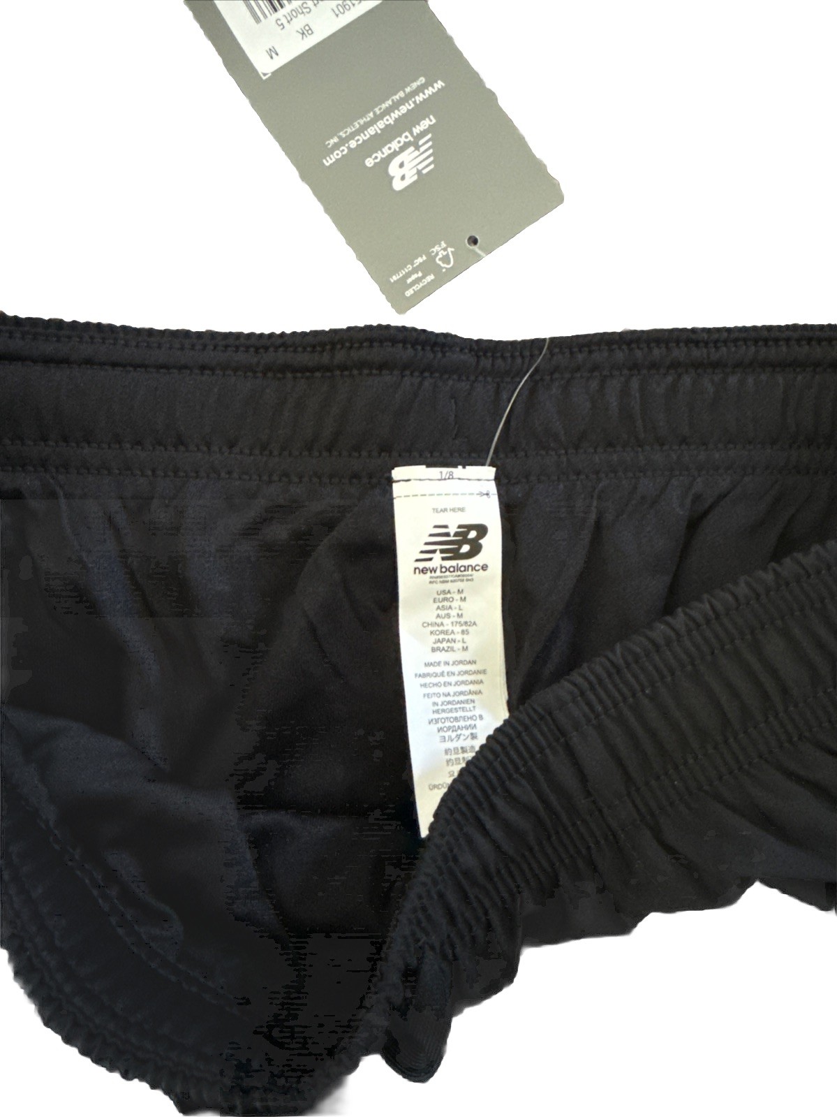 $52 New Balance Men’s Brief Running Shorts 5″ – Black – Medium- New With Tags