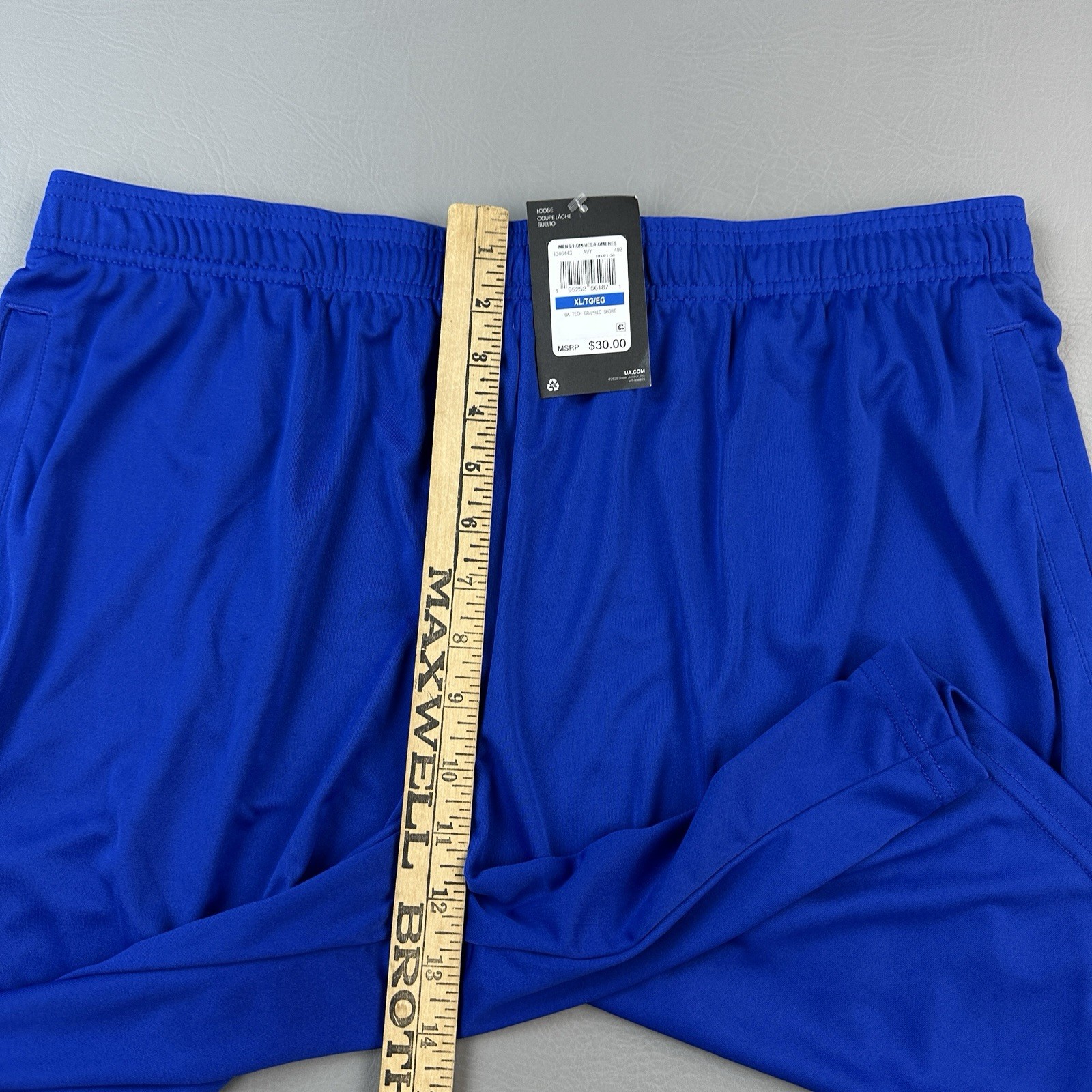 Under Armour Tech Graphic Shorts Mens XL Blue UA Logo Atheltic Drawstring NWT