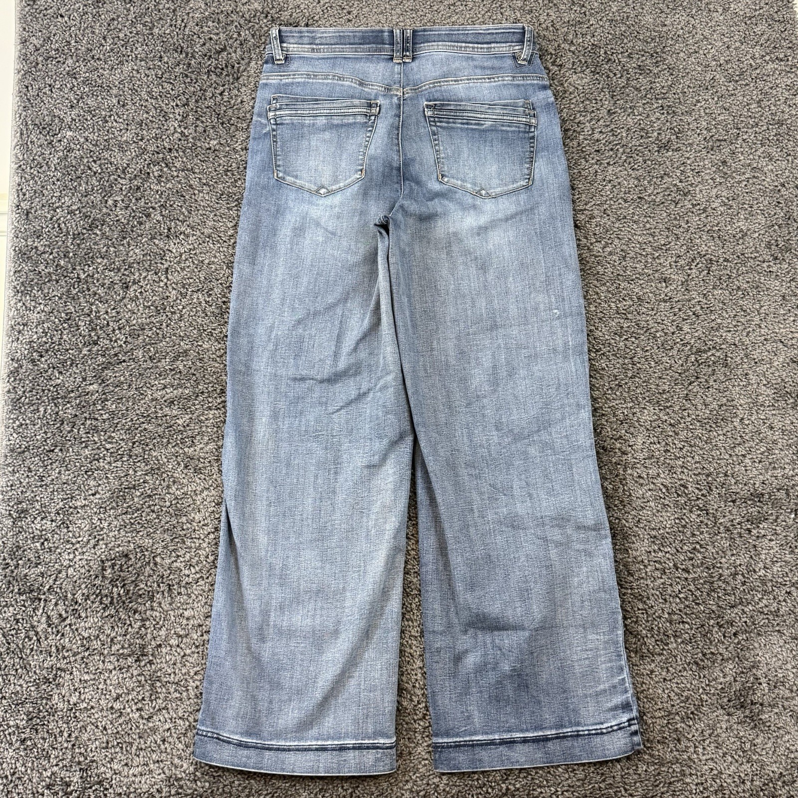 Democracy Ab Technology Wide Leg Jeans Womens 10 Blue Medium Wash High Rise