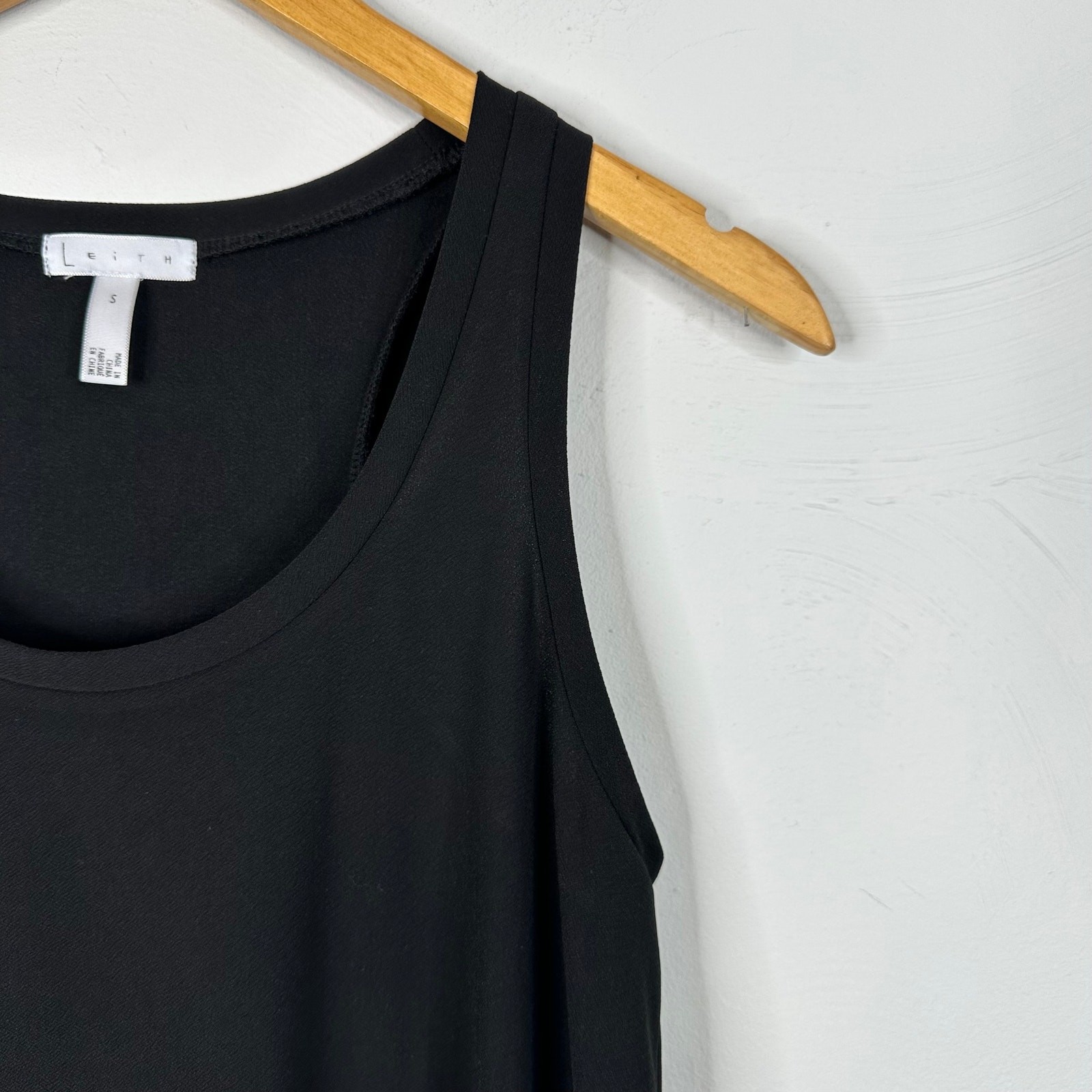 Leith Black Scoop Neck Tank Top Sheath Dress SIZE SMALL