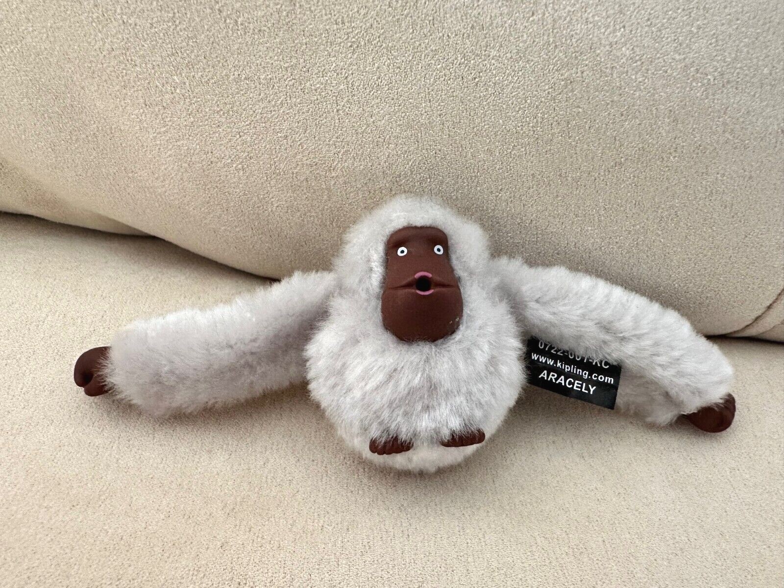 NWT KIPLING MONKEY KEYCHAIN KEY RING CHARM BLACK RED GRAY BLUE GREEN SUCK THUMB