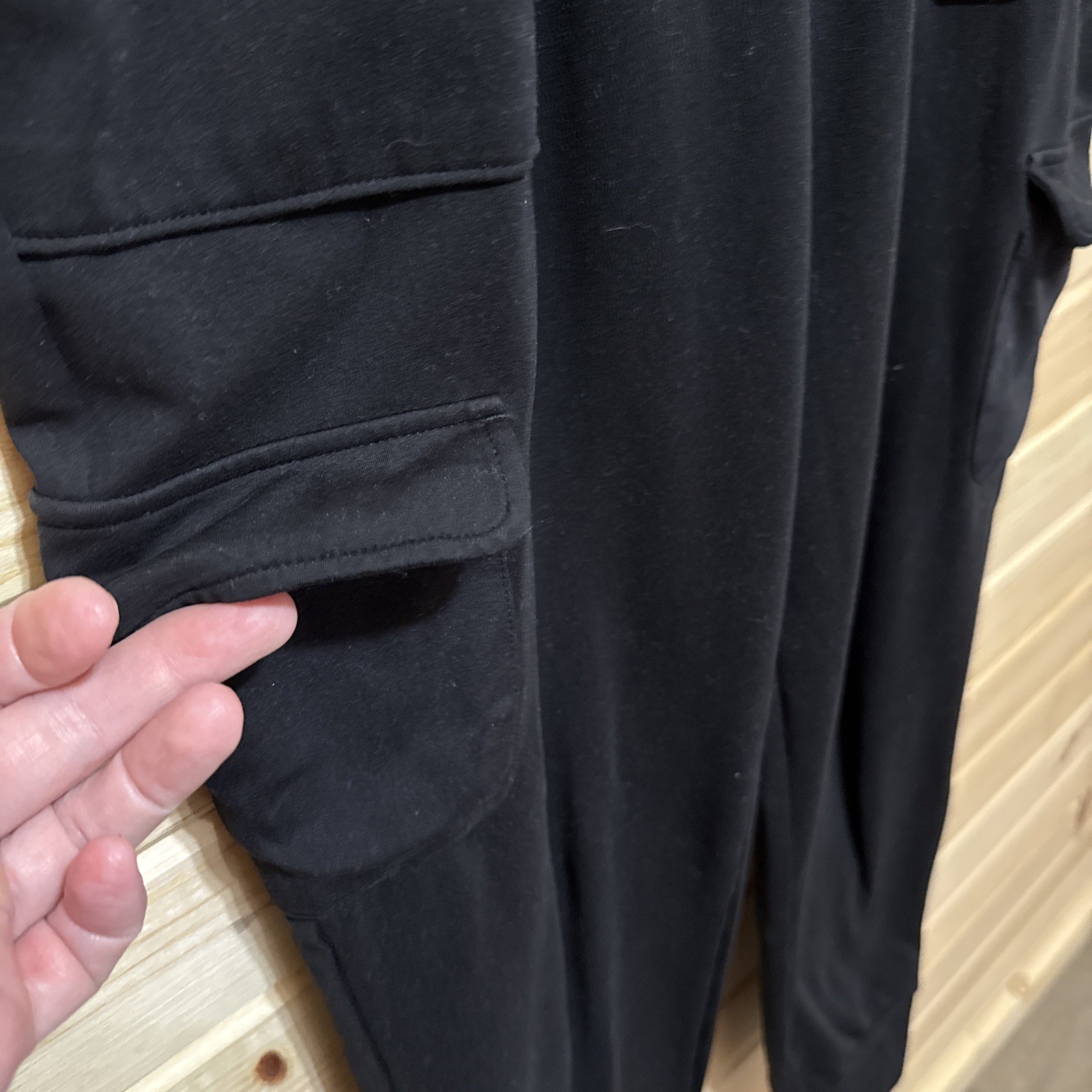 Mondetta Athleisure Utility Cargo M Black Stretch Jogger Pants Y2K Preppy Yoga
