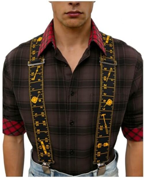 Suspenders for Men Mens Suspenders – 2 Inch Work Suspenders for 02-black Tape