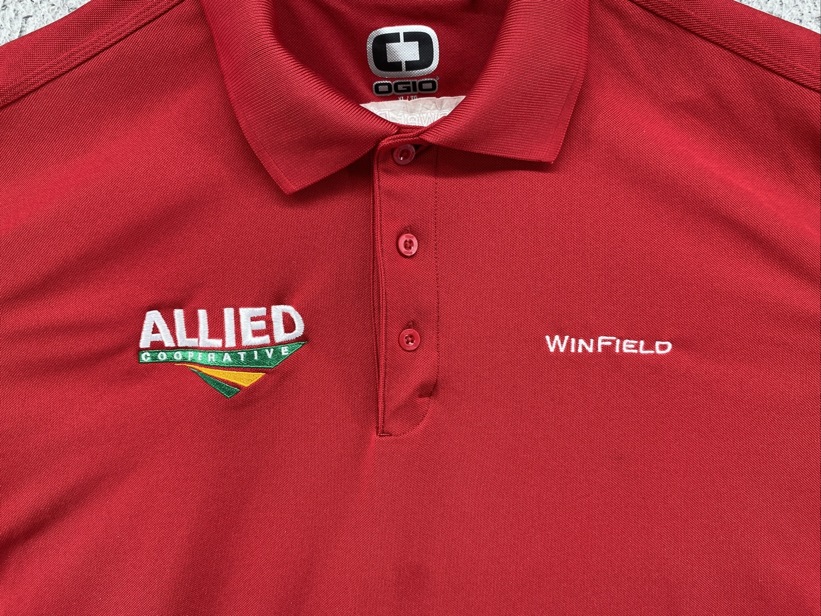 Allied Cooperative WinField Answer Plot OGIO Polo Shirt Mens Short Sleeve SZ XL