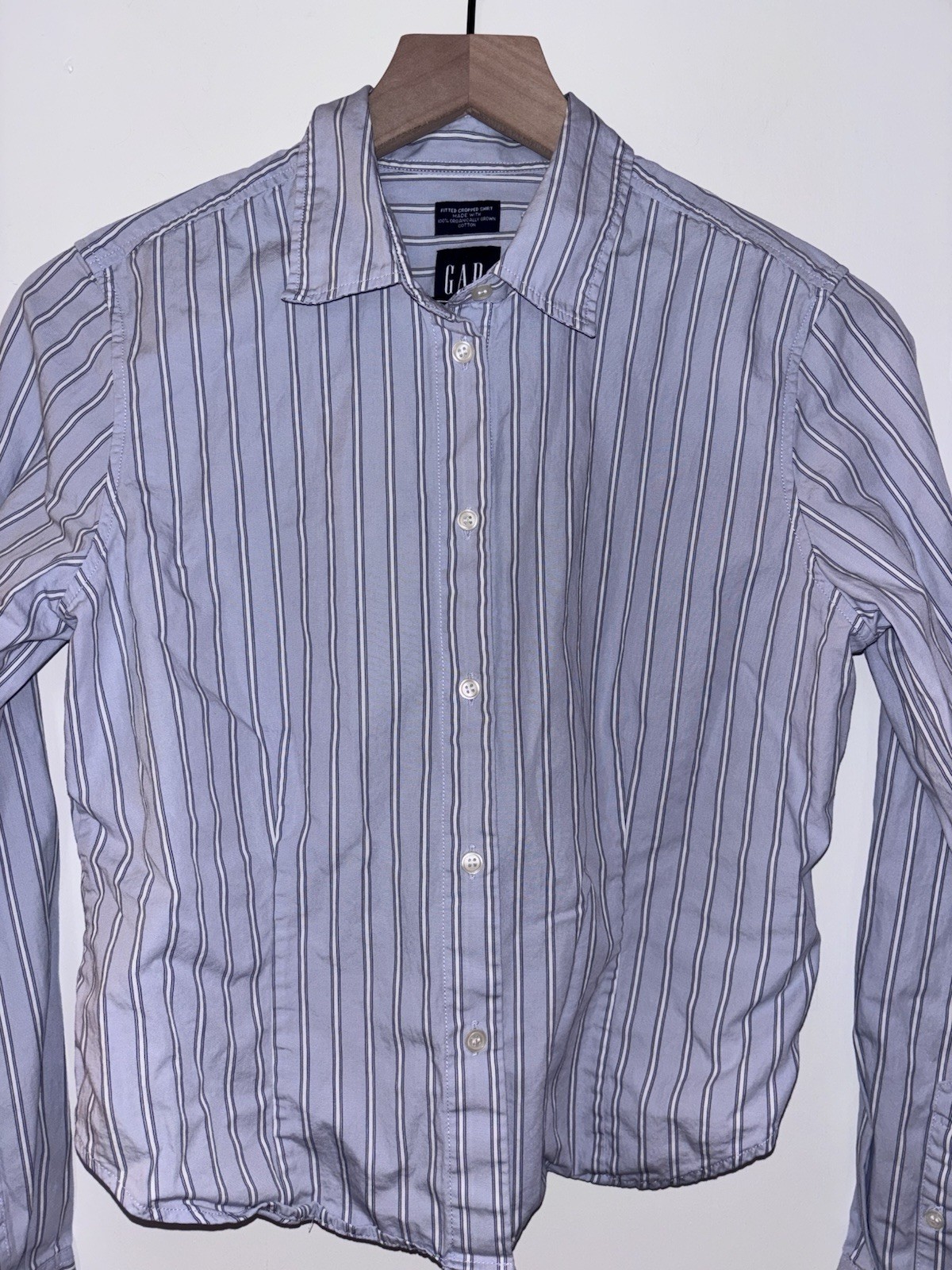 Gap Organic Cotton Fitted Crop Shirt