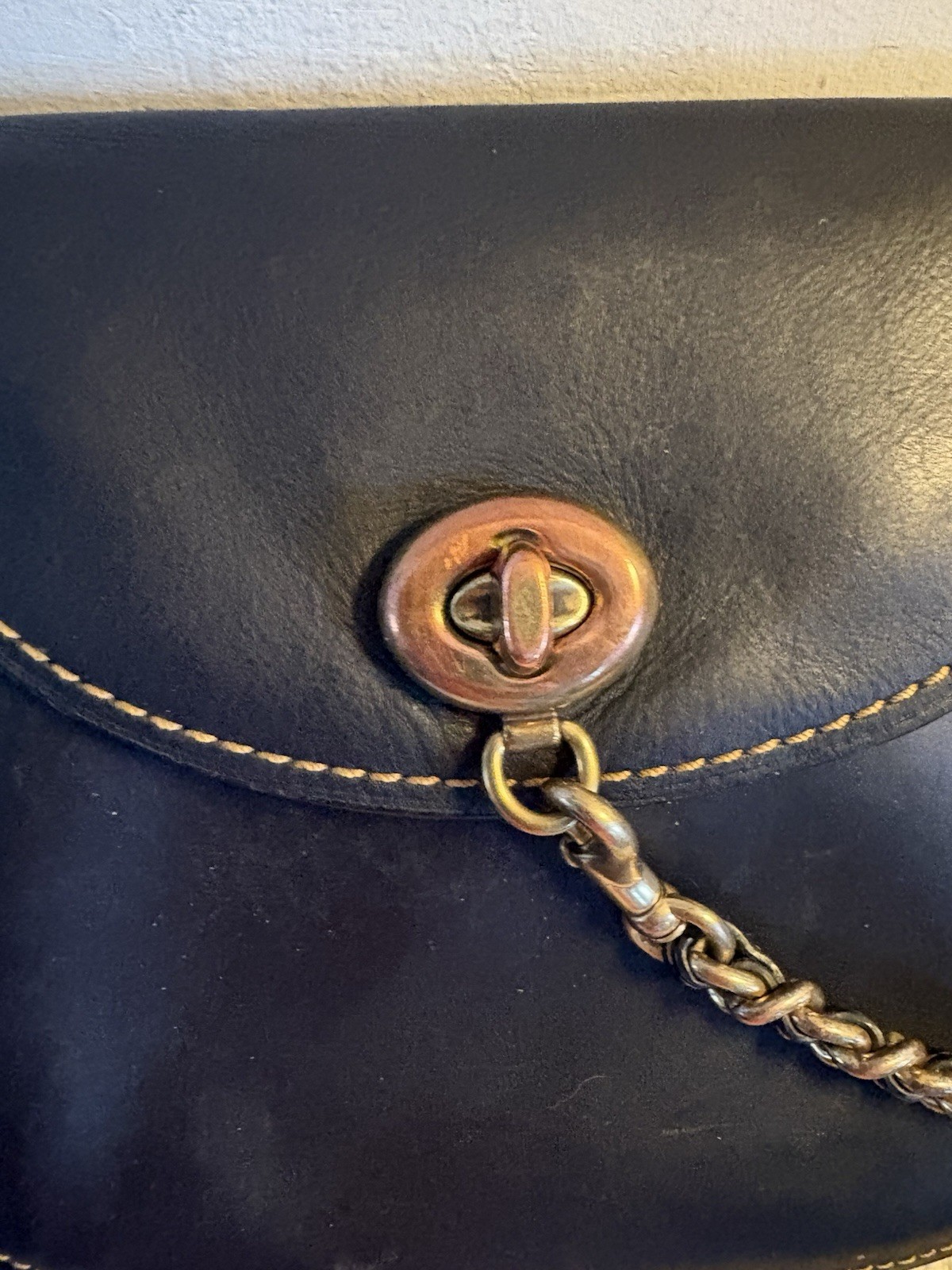Coach 1941 Iconic Turn Lock Saddle Crossbody Chain & Leather Braided Strap 59241